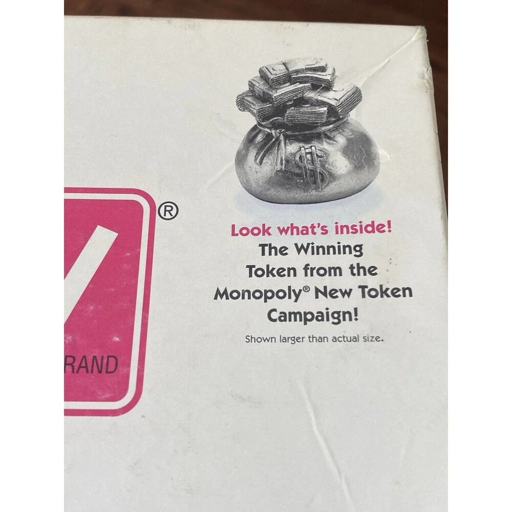 1998 Monopoly Board Game Parker Brothers w/ New Moneybag token Some Parts Unused